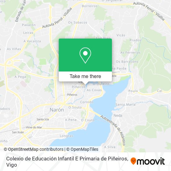 mapa Colexio de Educación Infantil E Primaria de Piñeiros