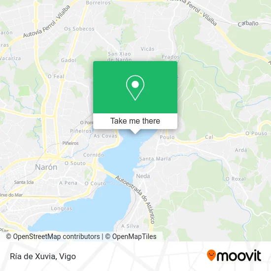 mapa Ría de Xuvia