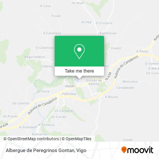Albergue de Peregrinos Gontan map