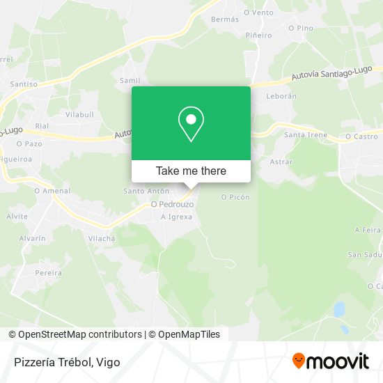 Pizzería Trébol map