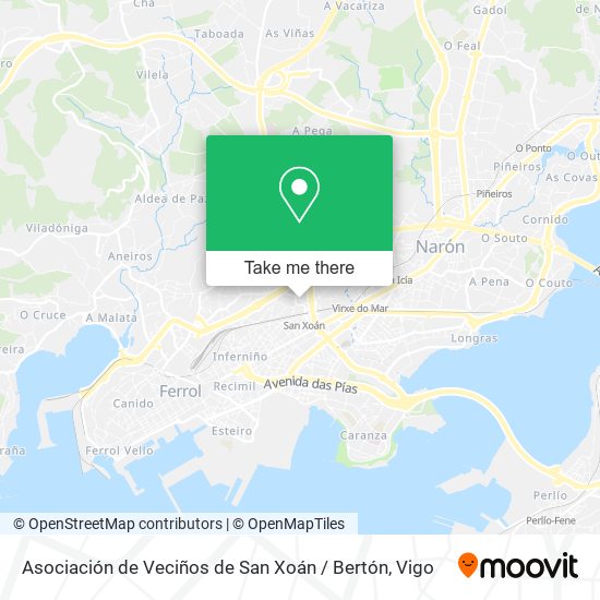mapa Asociación de Veciños de San Xoán / Bertón