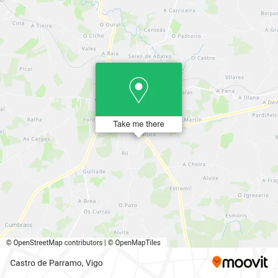 Castro de Parramo map