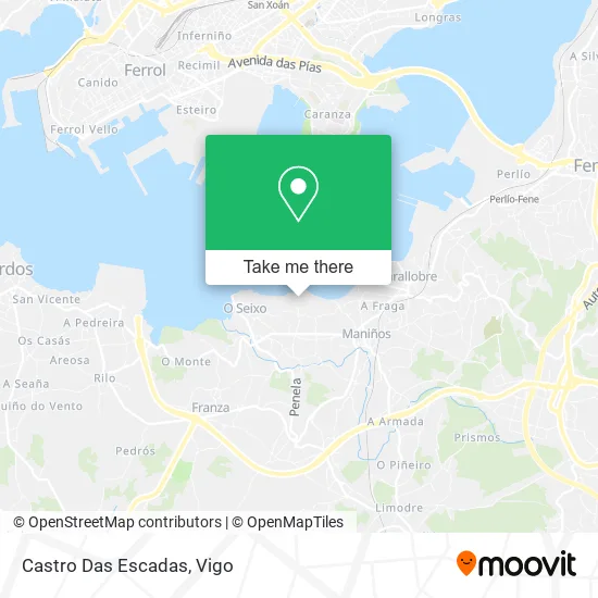 Castro Das Escadas map