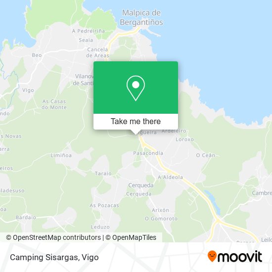 mapa Camping Sisargas