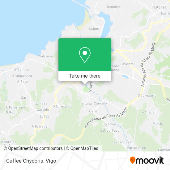 Caffee Chycoria map