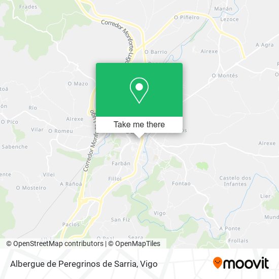 Albergue de Peregrinos de Sarria map