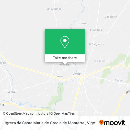 mapa Igrexa de Santa María de Gracia de Monterrei