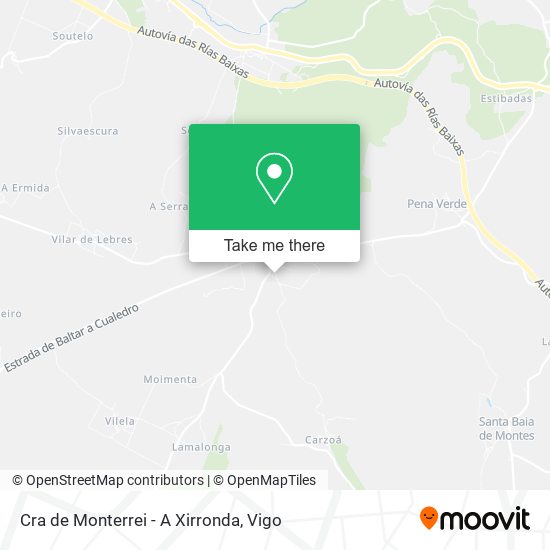 Cra de Monterrei - A Xirronda map