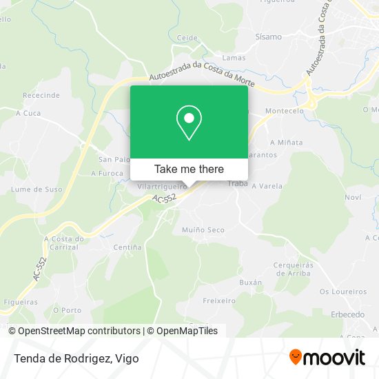 mapa Tenda de Rodrigez