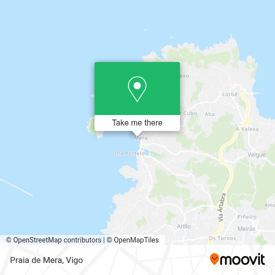 Praia de Mera map