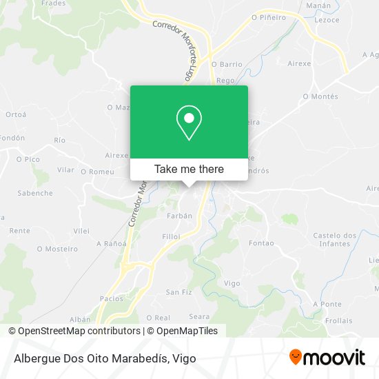Albergue Dos Oito Marabedís map