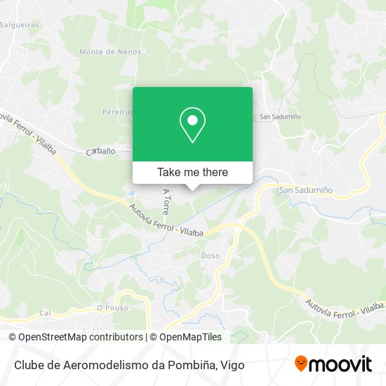 mapa Clube de Aeromodelismo da Pombiña