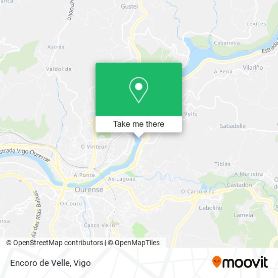 Encoro de Velle map