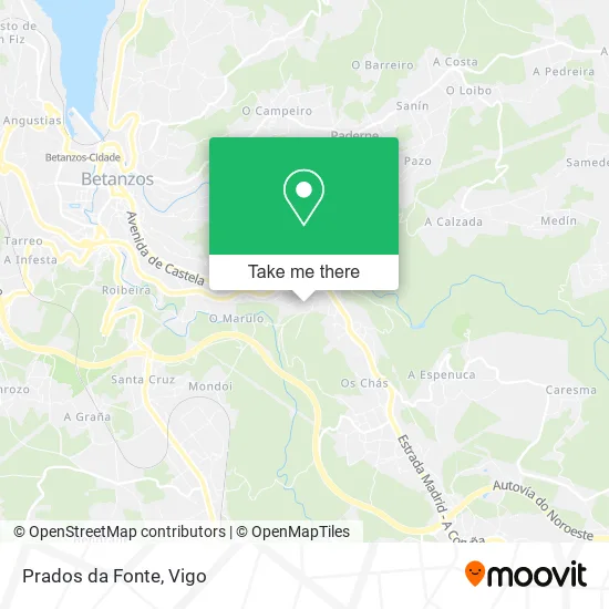 Prados da Fonte map