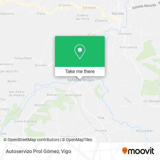 mapa Autoservizo Prol Gómez