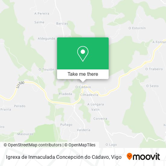 Igrexa de Inmaculada Concepción do Cádavo map