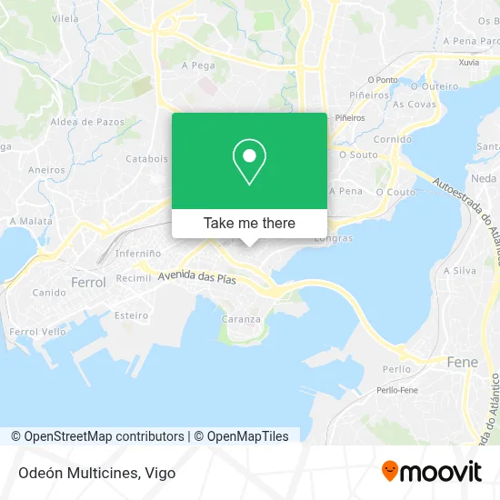 Odeón Multicines map