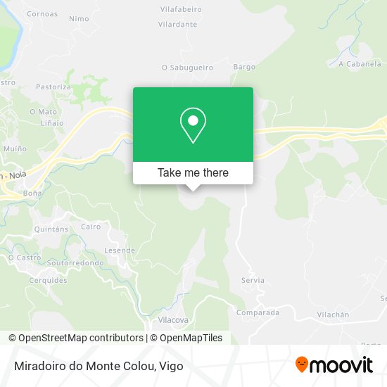 Miradoiro do Monte Colou map