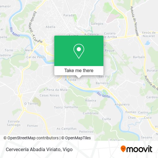 Cervecería Abadía Viriato map