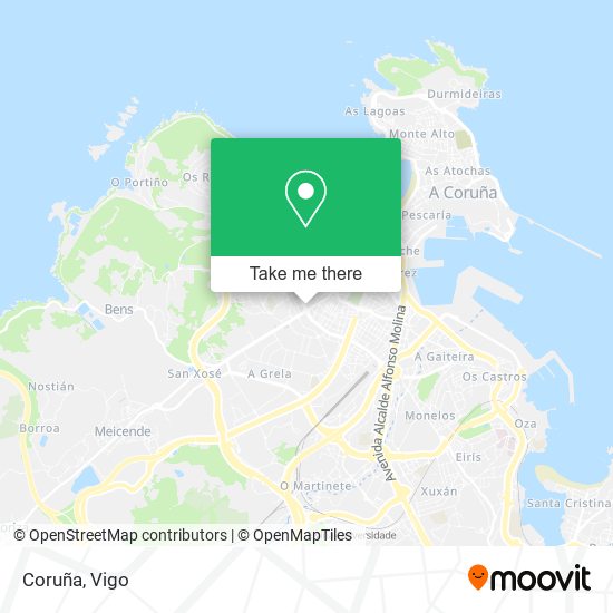 Coruña map