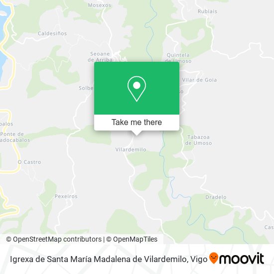 Igrexa de Santa María Madalena de Vilardemilo map