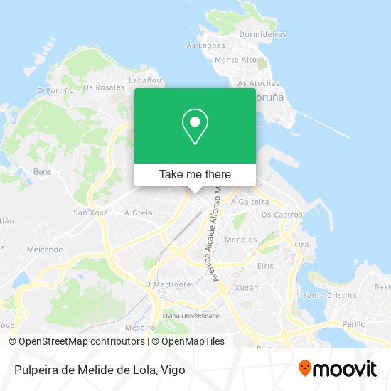 mapa Pulpeira de Melide de Lola