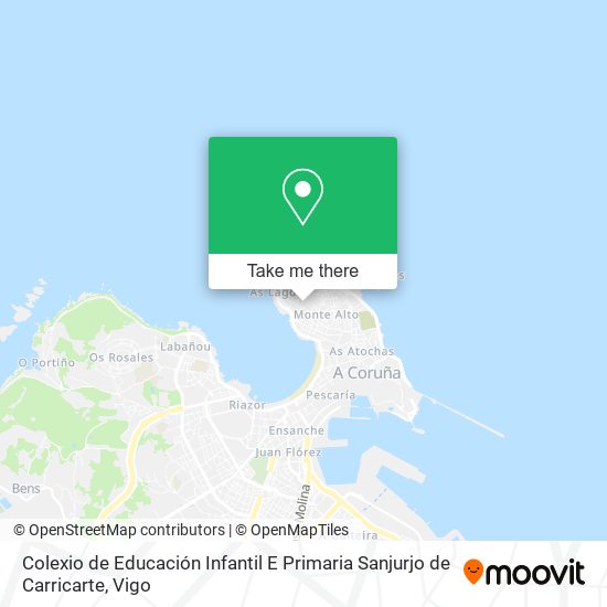 mapa Colexio de Educación Infantil E Primaria Sanjurjo de Carricarte