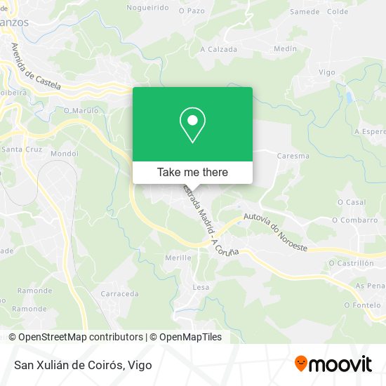San Xulián de Coirós map