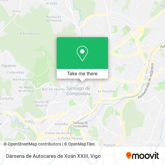 mapa Dársena de Autocares de Xoán XXIII