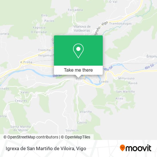 Igrexa de San Martiño de Viloira map