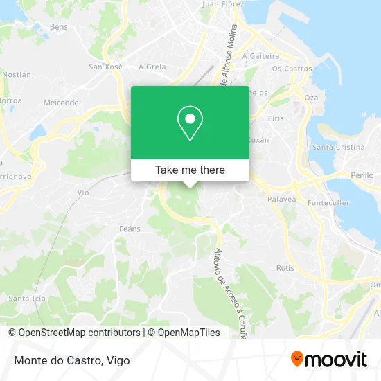 Monte do Castro map