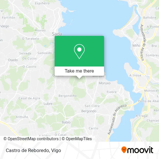 Castro de Reboredo map