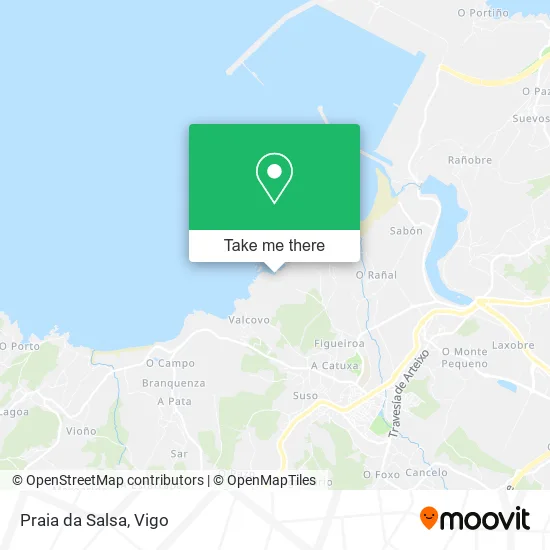 Praia da Salsa map