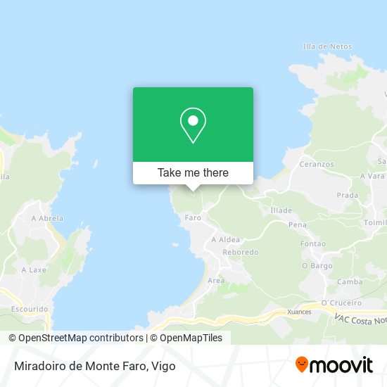 mapa Miradoiro de Monte Faro