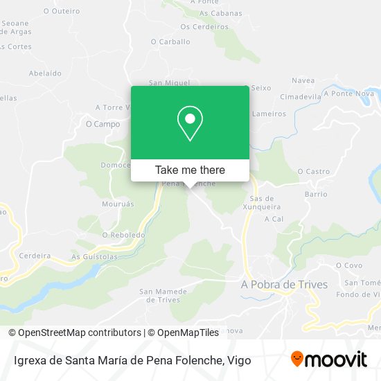 Igrexa de Santa María de Pena Folenche map