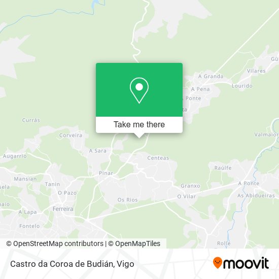 Castro da Coroa de Budián map