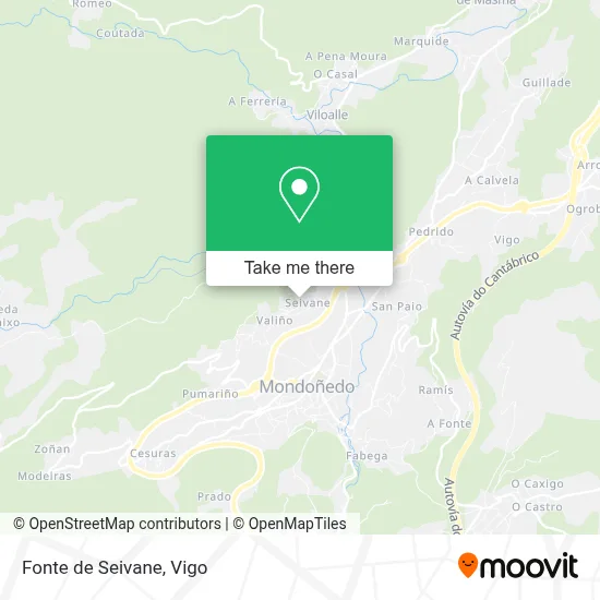 Fonte de Seivane map