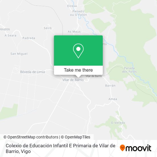 mapa Colexio de Educación Infantil E Primaria de Vilar de Barrio