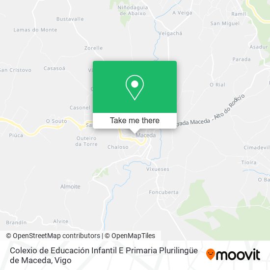 Colexio de Educación Infantil E Primaria Plurilingüe de Maceda map