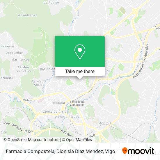 mapa Farmacia Compostela, Dionisia Diaz Mendez