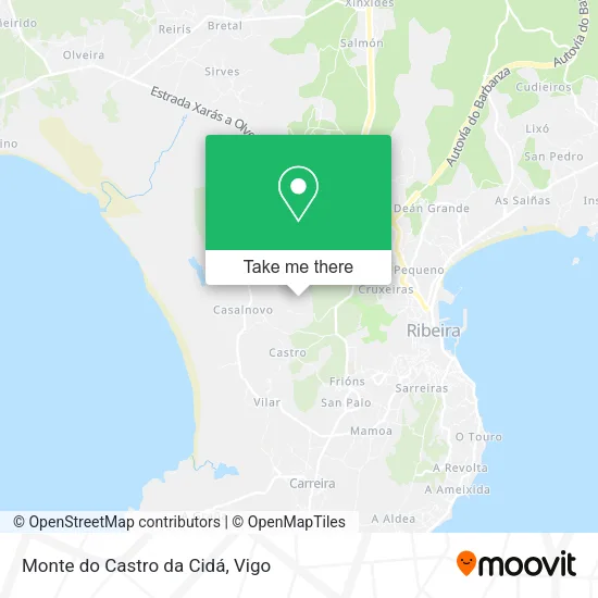 Monte do Castro da Cidá map