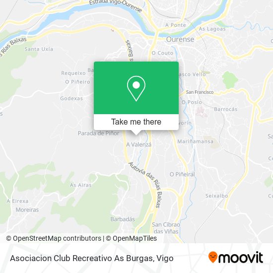 Asociacion Club Recreativo As Burgas map