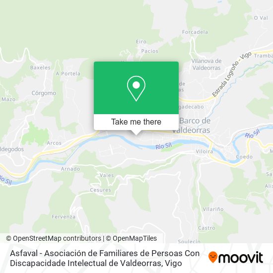 Asfaval - Asociación de Familiares de Persoas Con Discapacidade Intelectual de Valdeorras map