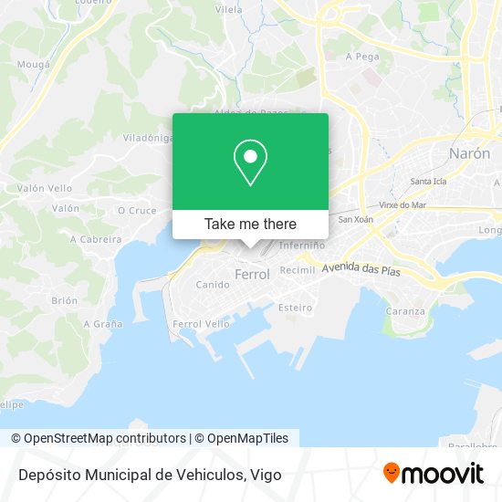 Depósito Municipal de Vehiculos map