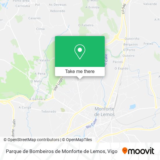 Parque de Bombeiros de Monforte de Lemos map