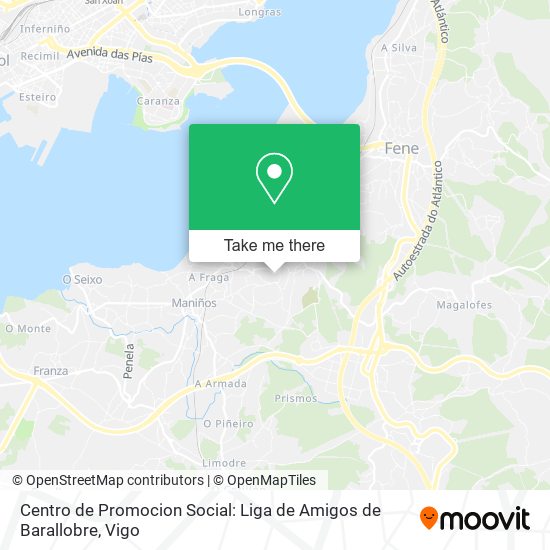 mapa Centro de Promocion Social: Liga de Amigos de Barallobre