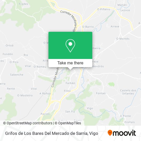 Grifos de Los Bares Del Mercado de Sarria map