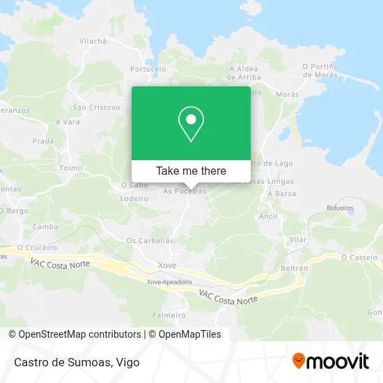 Castro de Sumoas map