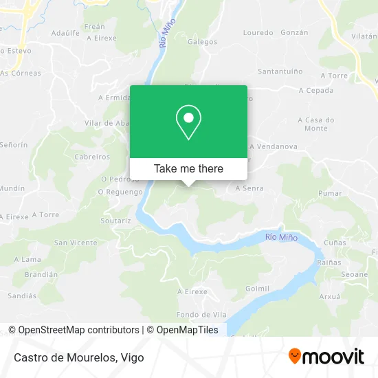 Castro de Mourelos map