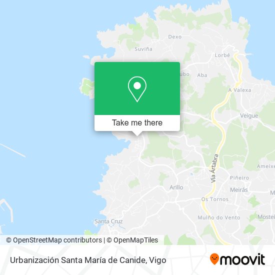 mapa Urbanización Santa María de Canide